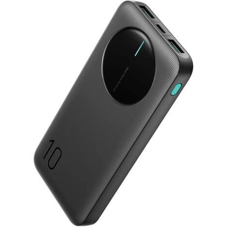 Batterie externe JR-PBF12 10 000 mAh 2,4 A 2 ports USB-A 1 port USB-C - noire (1/5)