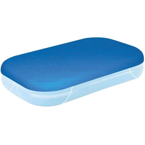 Bestway – Couverture de piscine 262x175x51 cm en polyéthylène – Résistante à la déchirure – Avec trous de drainage et bandes de fixation