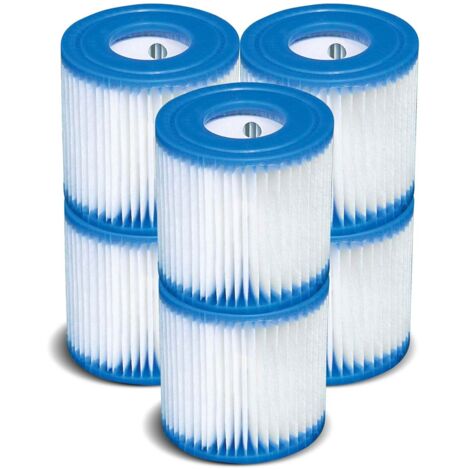 Filtre pour pompe de piscine type H, 6 pièces, Intex 29007 (1/2)