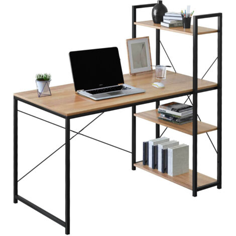 Bureau de style loft industriel en chêne moderne Trosa (1/5)