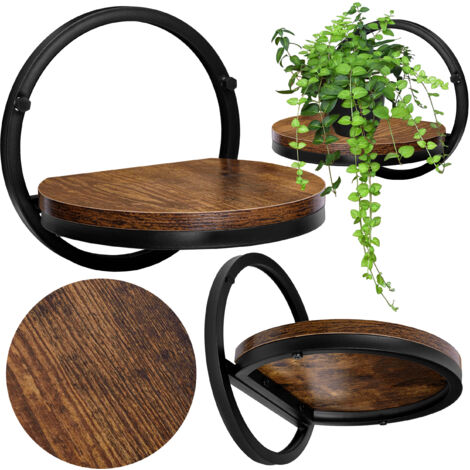 Support mural pour fleurs en métal noir Ebro Rustic loft (1/5)