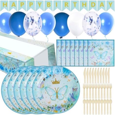 Ensemble de couverts jetables pour anniversaire, 83 pièces (1/4)