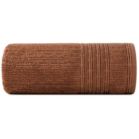 Serviette Romeo 50x90 rouge brique éponge 500g/m² (1/3)
