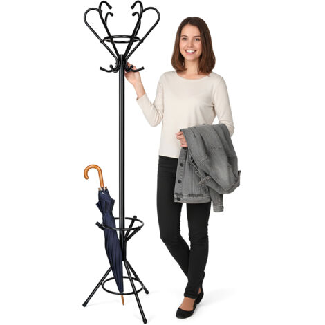 Cintre sur pied Livio noir 173 cm (1/5)