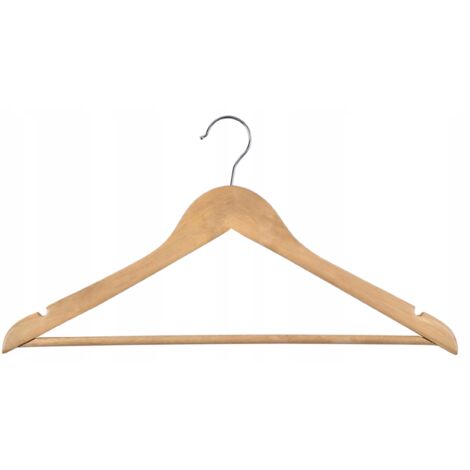 Cintre en bois RONDO, lot de 5, marron clair (1/4)