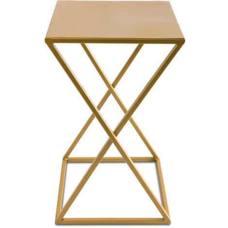 Support à fleurs sur pied 40 cm doré moderne (1/5)