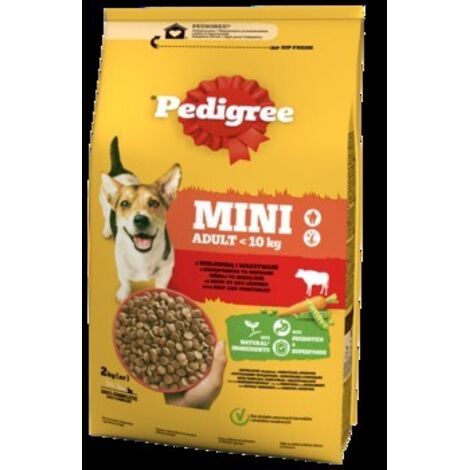 Selgros111 Pedigree Mini Croquettes pour chiens adultes - Bœuf et légumes, 2 kg