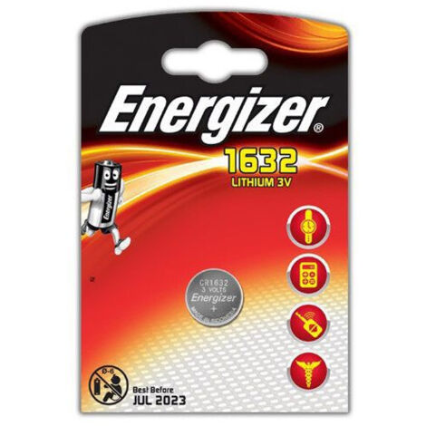 Energizer – Pile CR1632 lithium 3V – Pile bouton pour appareils électroniques – Longue durée – Compatible avec montres, télécommandes, jouets (1/7)