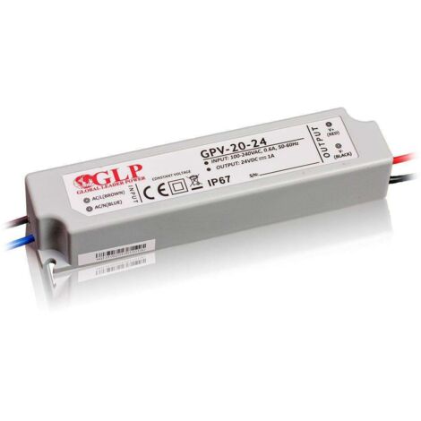 Alimentation LED 20W DC 24V – Étanche IP67 pour éclairages basse tension – Protection contre humidité et poussière – Installation facile – Global Leader Power - DC24V