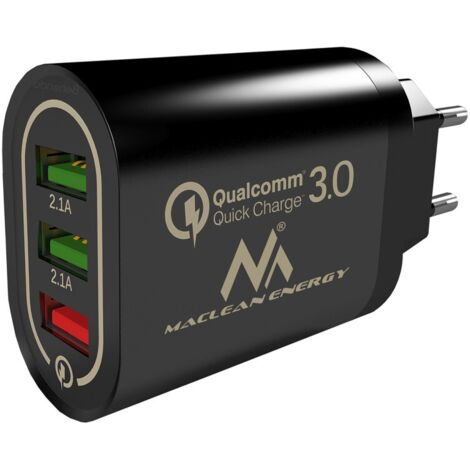 CHARGEUR MURAL USB MACLEAN ENERGY MCE-479B (1/5)