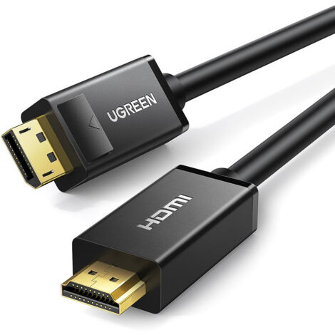 Câble DisplayPort - HDMI 4K HDR 3D 3 m Noir (1/5)