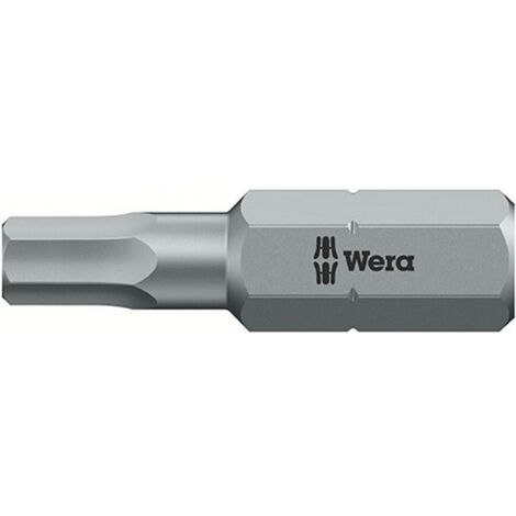 Embout dur et résistant 1/4" DIN3126C6.3 pour vis à tête hexagonale creuse 6x25 mm Wera (1/5)