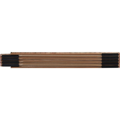 Mètre pliant 2m en bouleau vitré – Graduation mm/cm – Précision CE III – Flexibilité accrue pour mesures précises – Lutz Blades