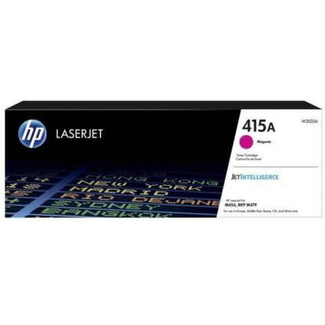 HP 415A Cartouche de toner magenta LaserJet authentique (W2033A) pour HP Color LaserJet Pro M454 et MFP M479
