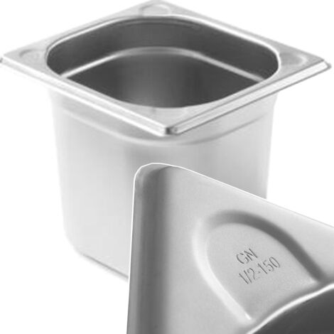 Bac GN 1/6 en acier Kitchen Line hauteur 150 mm - Hendi 806647