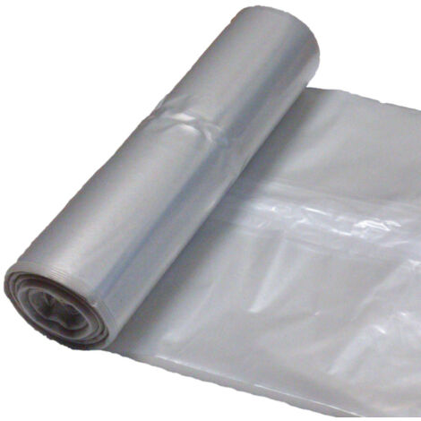 Sacs poubelles transparents 240 L – Épaisseur 80 microns – Rouleau de 5 pcs – Résistants pour tri des déchets industriels – Meva