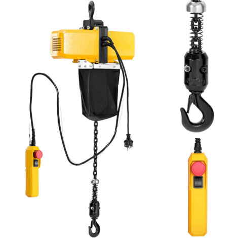 Steinberg Systems – Palan électrique à chaîne 500 kg – Moteur 680 W – Vitesse de levage 3 m/min – Télécommande câblée – Indice de protection IP54