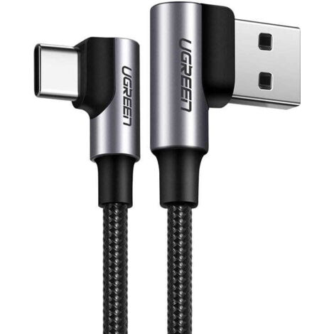 Câble coudé UGREEN USB - USB C QC3.0 3A 0,5 m Gris US176 20855