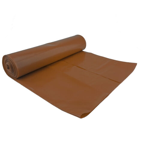 Sacs poubelles épais 50 microns résistants rouleau de 25 - marron 120L