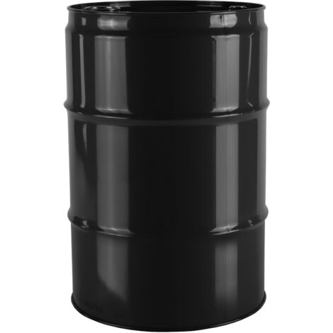 Fût en acier 60L avec bouchons métalliques 2'' et 3/4'' – Résistant à la corrosion – Hauteur 570mm – Couleur RAL 9005