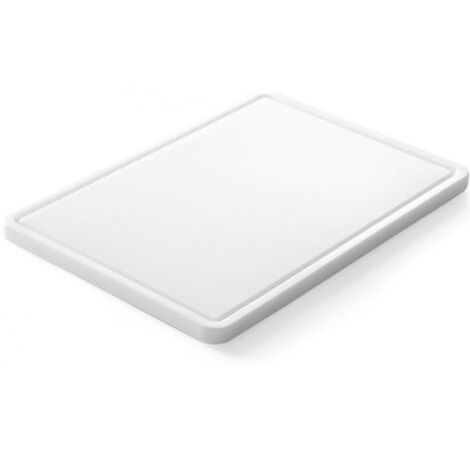 Planche à découper et à découper de cuisine avec rainure en PEHD 35,5 x 25 cm - Hendi 826362