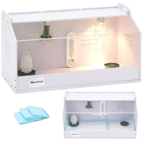 Couveuse pour élevage de poussins jusqu'à 36°C – Capacité 50 œufs – Dimensions 78 x 40 x 42 cm – Éclairage et chauffage réglables – Wiesenfield