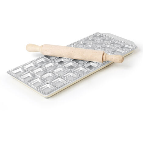 Moule avec rouleau à pâtisserie pour réaliser des raviolis classiques, 36 pièces - Hendi 975534