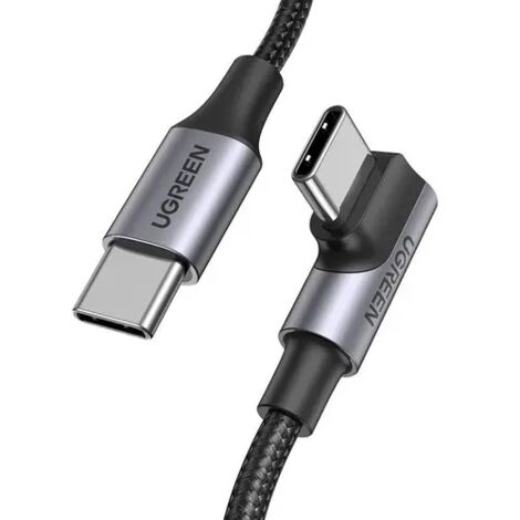 Câble coudé USB-C PD QC 100 W 5 A 1 m noir