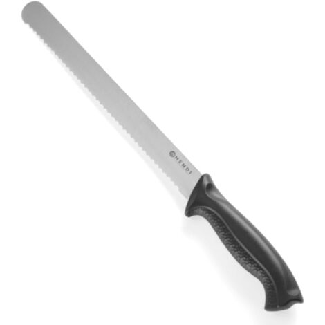 Couteau à pain et à pâte professionnel noir HACCP 250 mm - Hendi 843000