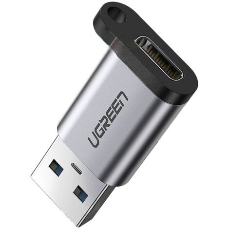 Adaptateur USB-C vers USB 5 Gb/s gris (1/4)