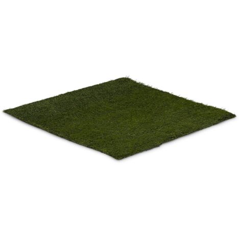 Hillvert – Gazon synthétique 100 x 100 cm – Hauteur 30 mm – Perméabilité 60 l/min/m² – 20 piqures/10 cm – Résistant aux UV et facile à installer (1/7)