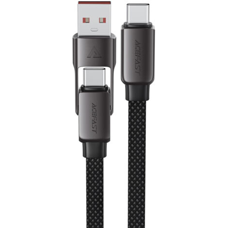 Câble USB-C - USB-A / USB-C 480 Mb/s 3 A 0,2 m - noir (1/5)