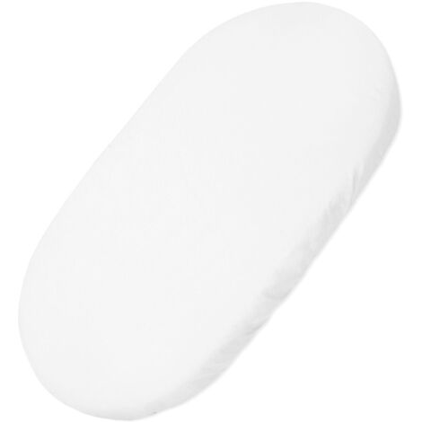 Drap en coton pour couffin Boho gondole poussette 75x35 cm - blanc (1/4)
