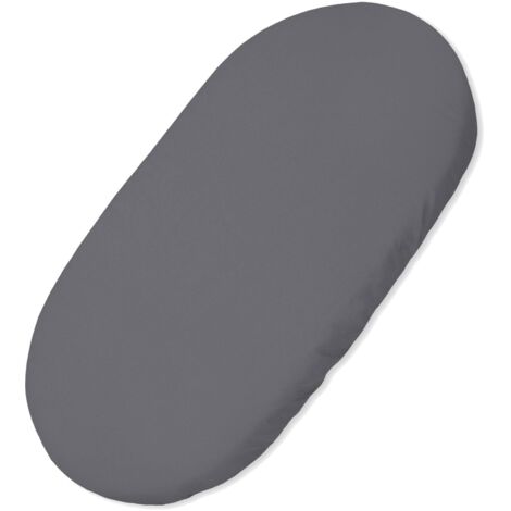 Drap en coton pour couffin Boho gondole poussette 75x35 cm - anthracite (1/4)