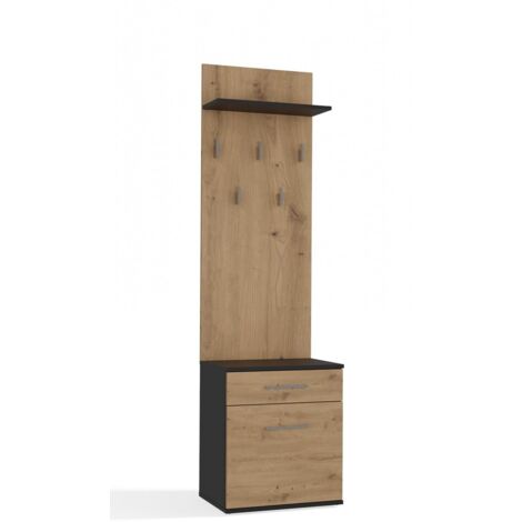 Cintre pantalon en métal anthracite – Design moderne – Pour armoire à chaussures – Lot de 5 cintres avec étagère