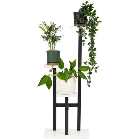Support à fleurs universel PEAK - blanc, support à fleurs à 3 niveaux pour 3 pots (1/5)