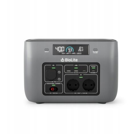 Station de charge portable BioLite USA BaseCharger600, batterie externe 600/1000 W, 622 Wh (1/5)