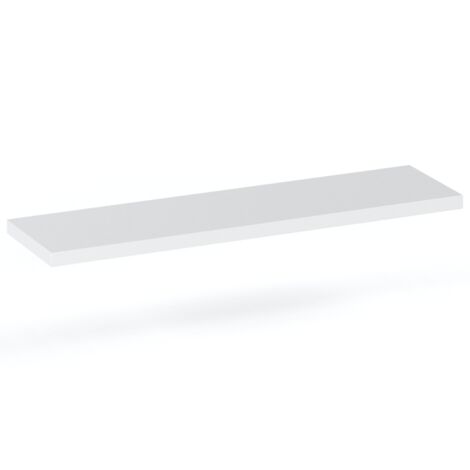 Étagère suspendue blanche, étagère murale, étagère à livres 60 cm + support d'étagère (1/5)