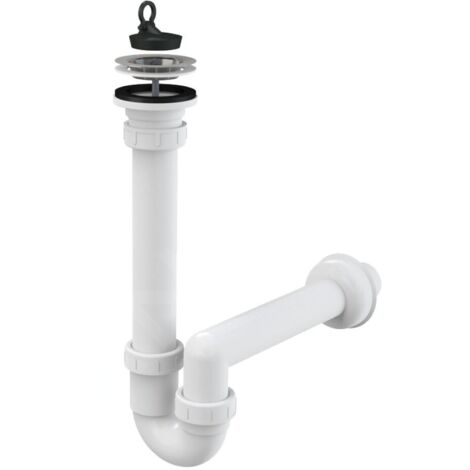 Siphon pour évier de cuisine, crépine en acier inoxydable DN70 (1/2)