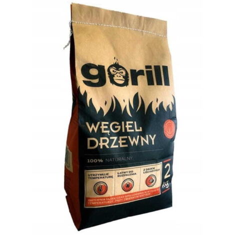 Charbon de bois Gorill pour barbecue facile à allumer 2 kg
