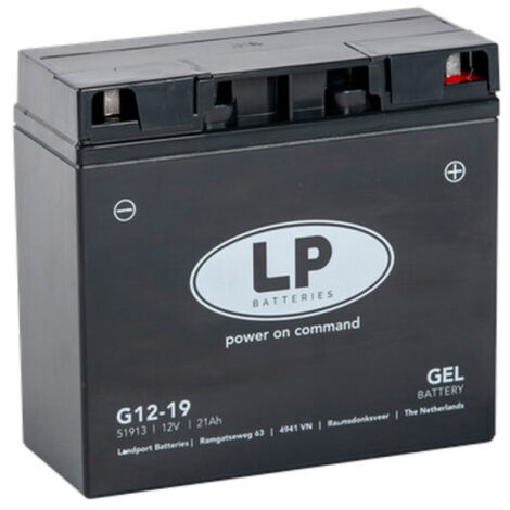 Batterie moto 12V 21Ah – Puissance de démarrage 230A – Technologie Gel – Sans entretien – Dimensions 181x76x167mm – Landport