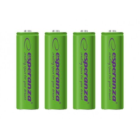 Piles Esperanza AA 2000 mAh, lot de 4, vertes (1/2)