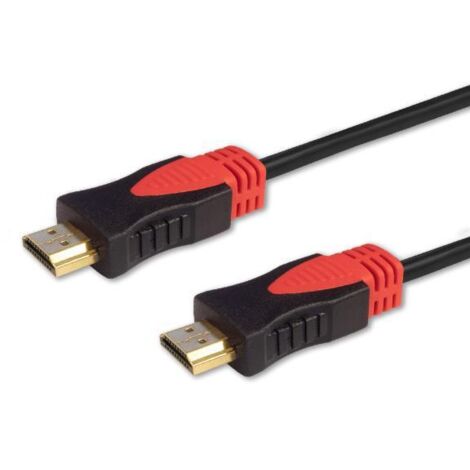 Câble HDMI v2.0 Savio CL-141 10 m, OFC, 4K, noir, connecteurs dorés (1/3)