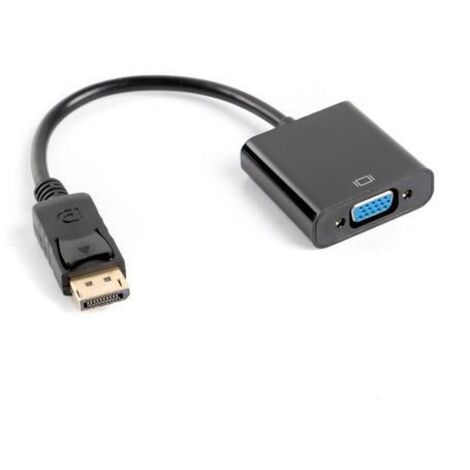 Câble adaptateur Lanberg AD-0002-BK DisplayPort 1.1 (M) vers VGA 15 broches (F), noir (1/5)