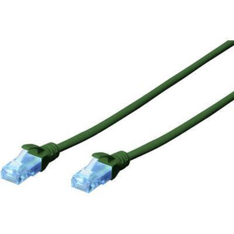 Cordon de brassage DIGITUS UTP cat. 5e 3 m PVC vert (1/2)