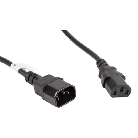Lanberg Cable Lanberg CA-C13E-11CC-0050-BK (C14/IEC C14/IEC 320 C14 M - C13 F 5m black color) - Cable - 5 m (1/5)