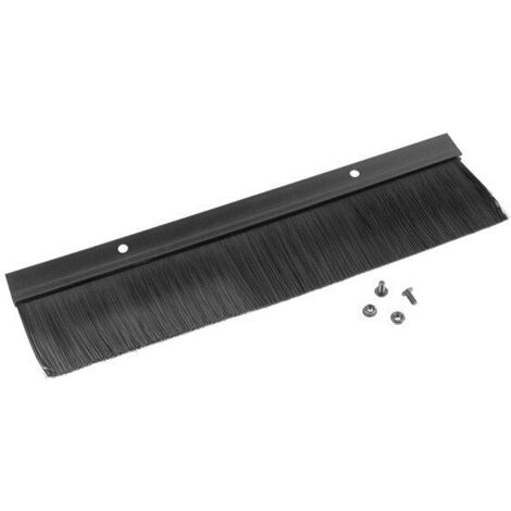 Panneau de brosses Lanberg AK-1102-B pour armoires 19", monté dans des presse-étoupes, noir (1/2)