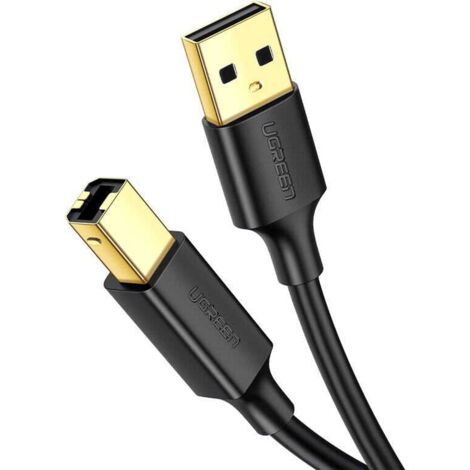 Câble USB Ugreen - USB B plaqué or pour imprimante/scanner, 1,5 m, USB 2.0, US135 (1/5)