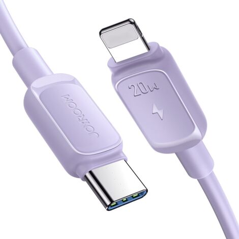 Câble USB-C - Lightning 20 W 1,2 m violet pour iPhone (1/5)
