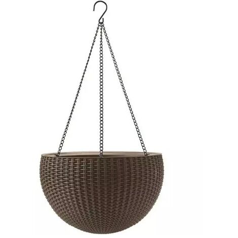 Pot de fleurs suspendu en rotin Keter 8,6 L - marron - KT 92 4567 (1/3)